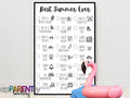 Printable Summer bucket list, summer countdown, summer activities, summer checklist, family fun