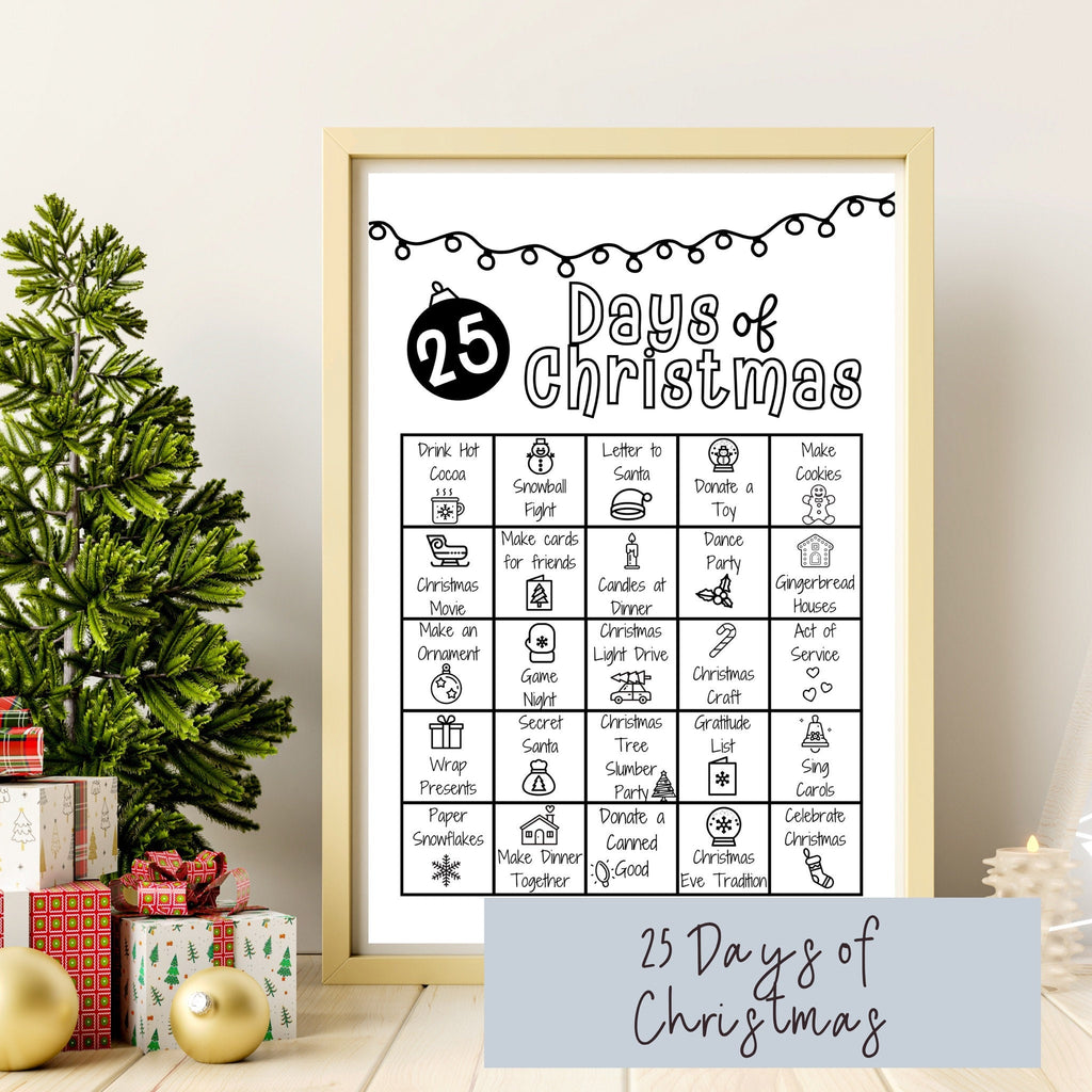 Christmas advent, holiday countdown, 25 days of christmas, holiday activities for kids